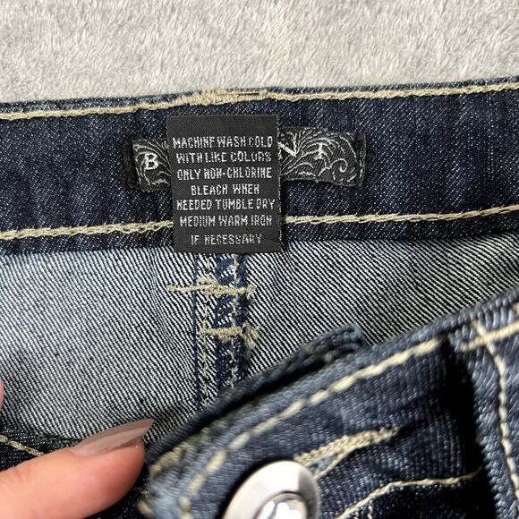 Baccini Women's 6 Affliction Style Denim Skirt Y2K Alt Grunge - Picture 7 of 10